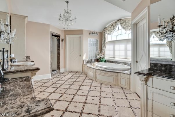 Bathroom, Chandelier, Interior