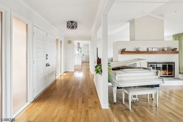 Fireplace, Interior, Piano, Wood Texture Flooring