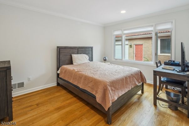 Bedroom, Home Office, Interior, Recessed Lighting, Wood Texture Flooring
