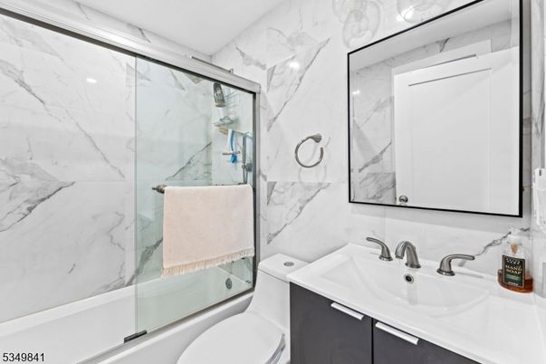 Bathroom, Glass Shower, Interior, Marble Walls