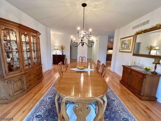 Chandelier, Dining room, Interior, Wood Texture Flooring