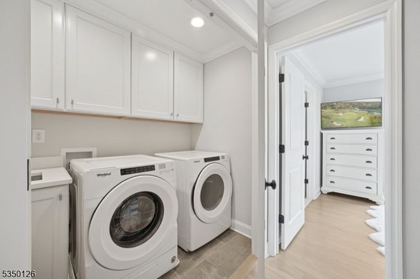 Interior, Recessed Lighting, Washer, Wood Texture Flooring