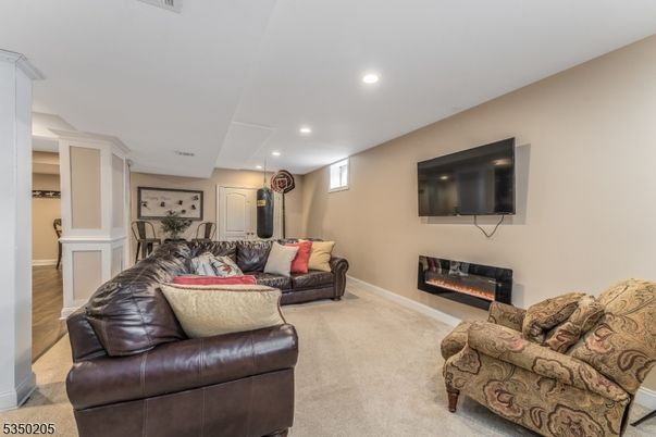 Fireplace, Interior, Living room, Recessed Lighting