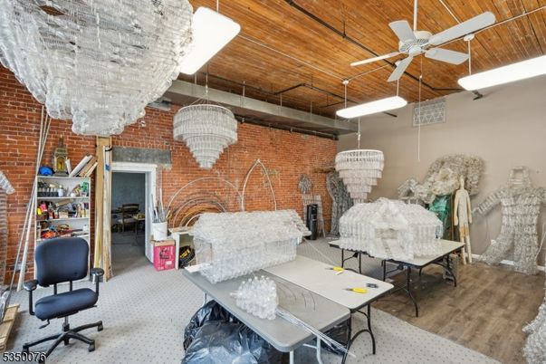Chandelier, Interior, Pendant Lights, Stone Walls, Wooden Ceilings, Wood Texture Flooring