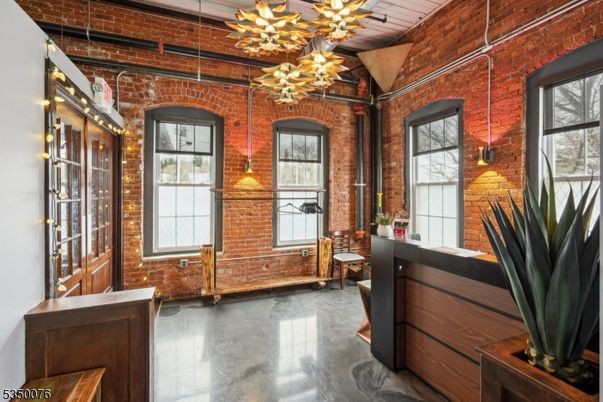Interior, Pendant Lights, Stone Walls