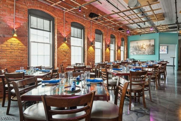 Dining room, Interior, Pendant Lights, Stone Walls