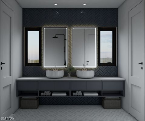 Bathroom, Dual Sink Vanities, Interior, Recessed Lighting