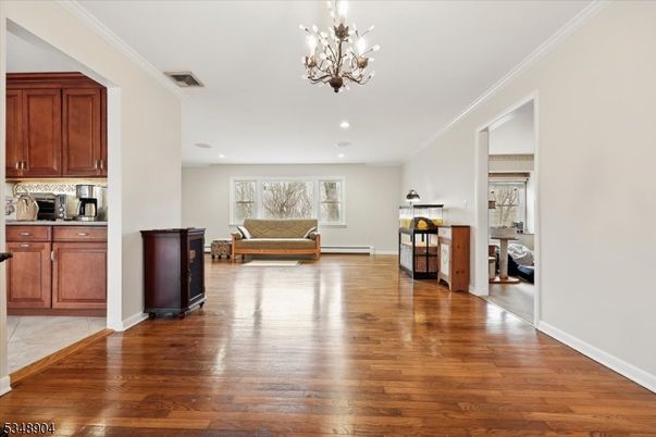 Chandelier, Interior, Recessed Lighting, Wood Texture Flooring