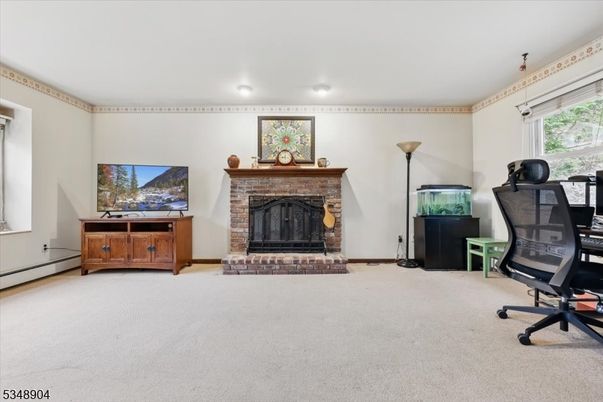 Fireplace, Home Office, Interior, Recessed Lighting