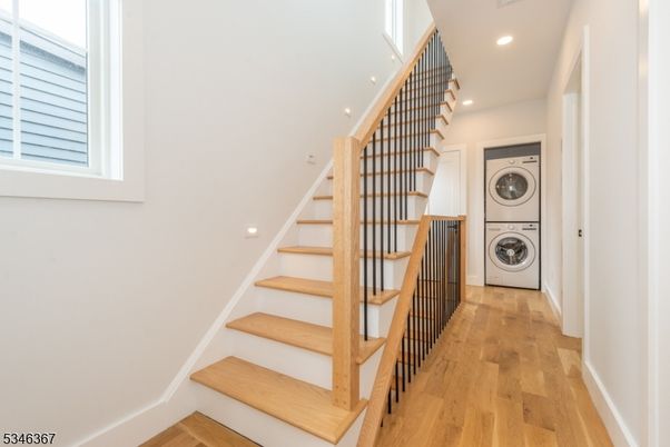 Interior, Recessed Lighting, Utility Closets, Washer, Wood Texture Flooring