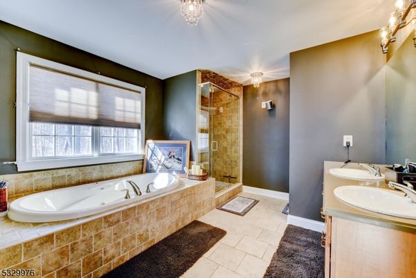 Bathroom, Dual Sink Vanities, Glass Shower, Interior