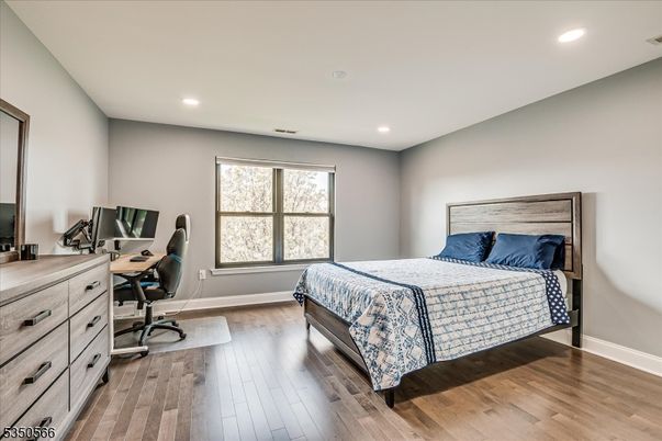 Bedroom, Home Office, Interior, Recessed Lighting, Wood Texture Flooring