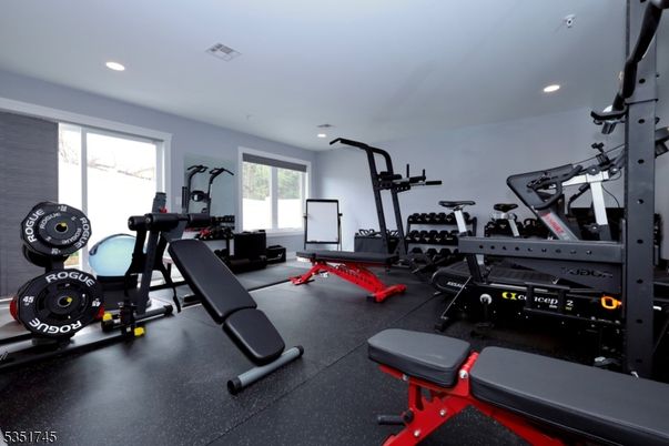 Fitness Equipment, Interior, Recessed Lighting