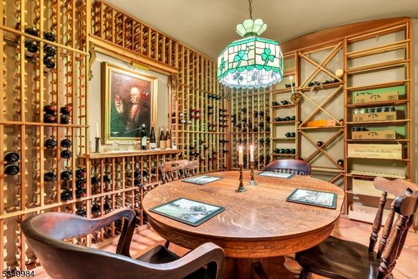Dining room, Interior, Pendant Lights, Wine Storage