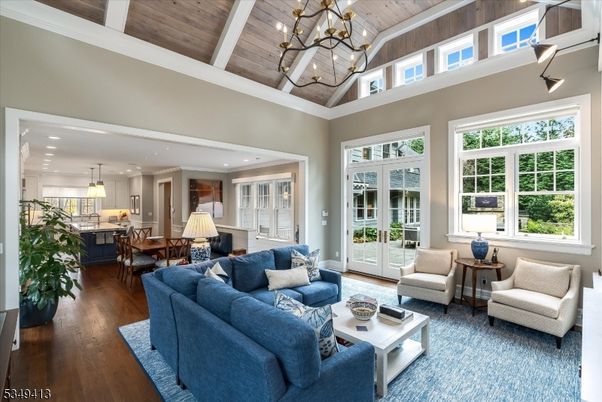 Dining room, Interior, Kitchen, Living room, Pendant Lights, Recessed Lighting, Wooden Ceilings, Wood Texture Flooring