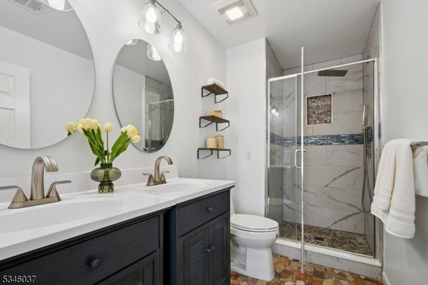 Bathroom, Glass Shower, Interior, Marble Walls