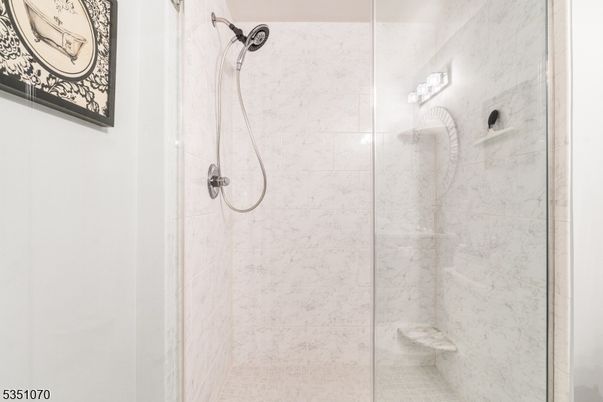 Bathroom, Glass Shower, Interior, Marble Walls