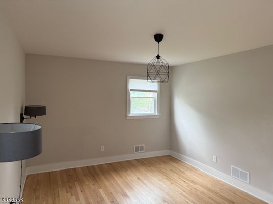 Empty room, Interior, Pendant Lights, Wood Texture Flooring