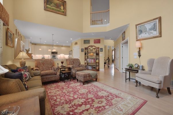 Interior, Kitchen, Living room, Pendant Lights, Recessed Lighting, Wood Texture Flooring