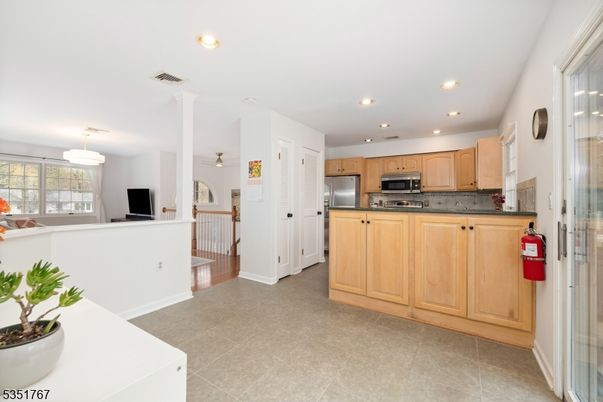 Interior, Kitchen, Pendant Lights, Recessed Lighting, Stainless Steel Appliances