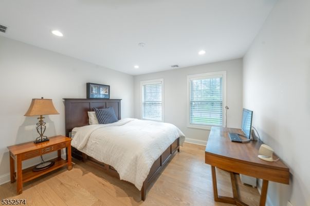 Bedroom, Home Office, Interior, Recessed Lighting, Wood Texture Flooring