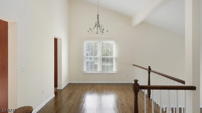 Chandelier, Empty room, Interior, Wood Texture Flooring