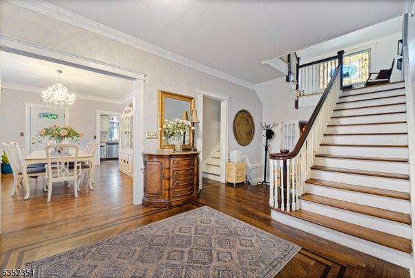Chandelier, Dining room, Interior, Wood Texture Flooring