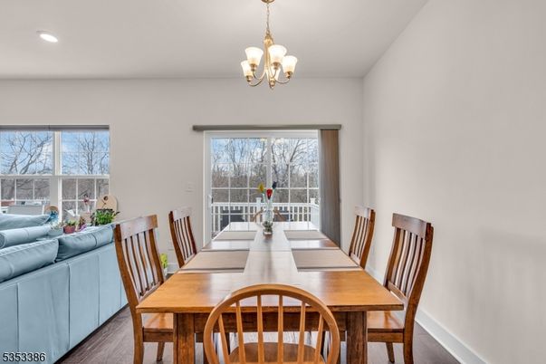 Chandelier, Dining room, Interior, Recessed Lighting, Wood Texture Flooring
