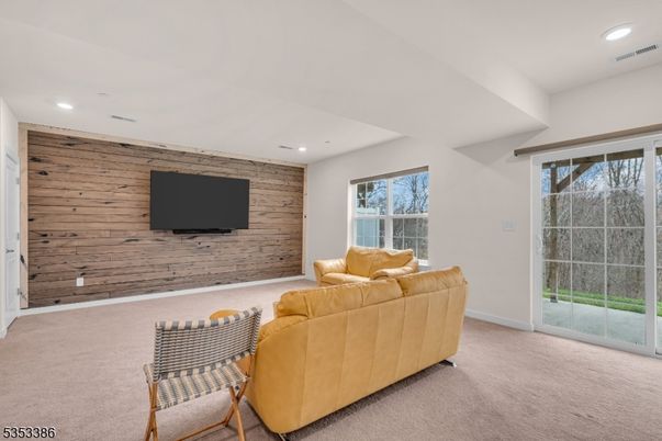 Interior, Living room, Recessed Lighting, Wooden Walls