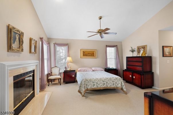 Bedroom, Fireplace, Interior