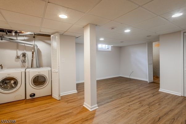 Interior, Recessed Lighting, Utility Closets, Washer, Wood Texture Flooring