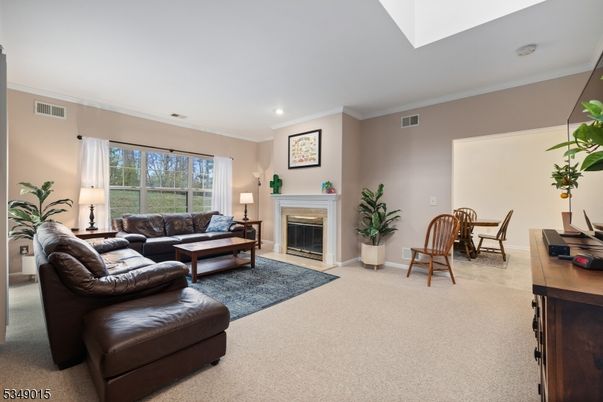 Dining room, Fireplace, Interior, Living room, Recessed Lighting