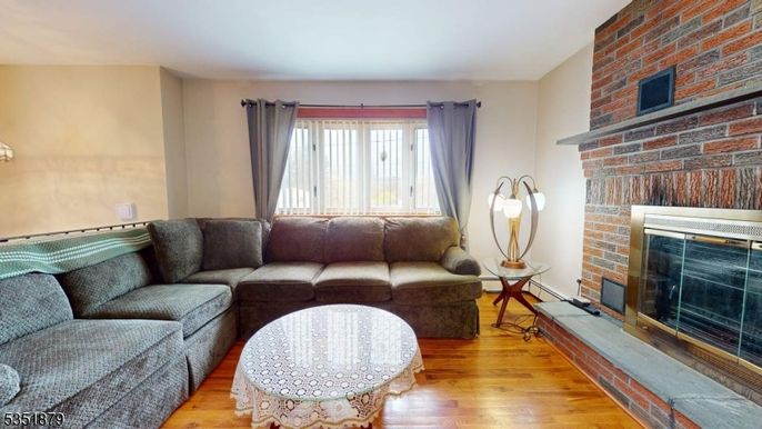 Fireplace, Interior, Living room, Stone Walls, Wood Texture Flooring