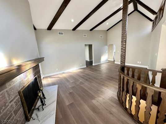 Interior, Recessed Lighting, Wooden Beams, Wood Texture Flooring