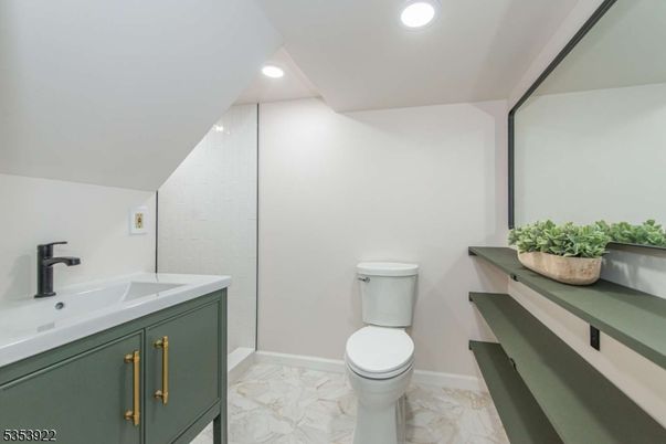 Bathroom, Interior, Marble, Recessed Lighting