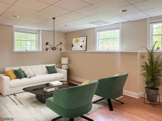 Interior, Living room, Pendant Lights, Recessed Lighting, Wood Texture Flooring