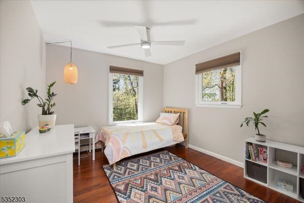 Bedroom, Interior, Pendant Lights, Wood Texture Flooring