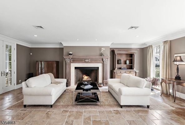 Fireplace, Interior, Living room, Recessed Lighting