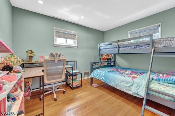 Bedroom, Home Office, Interior, Recessed Lighting, Wood Texture Flooring