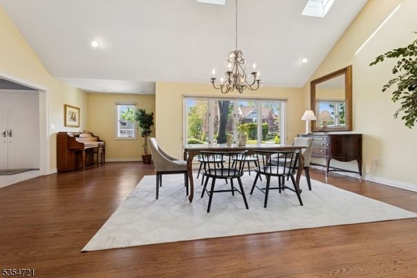 Chandelier, Dining room, Interior, Recessed Lighting, Wood Texture Flooring