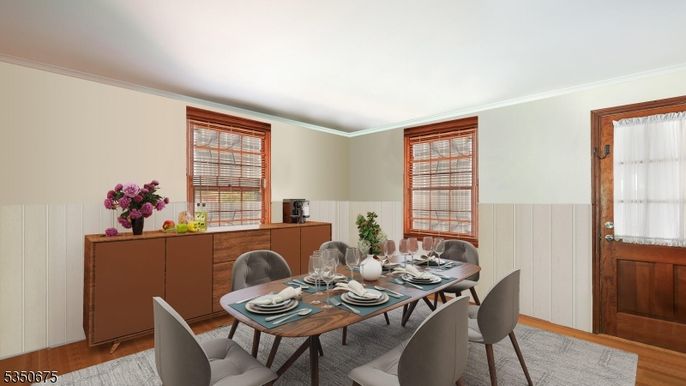 Dining room, Interior, Wood Texture Flooring