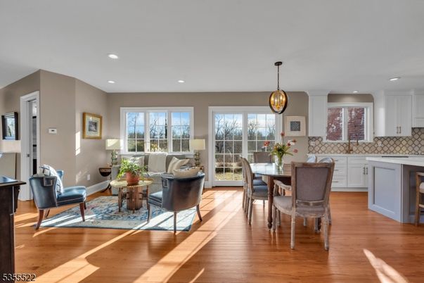 Dining room, Interior, Kitchen, Living room, Pendant Lights, Recessed Lighting, Wood Texture Flooring