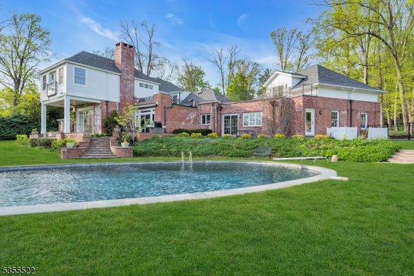 Backyard, Exterior, Facade, Brick Facade, Pool, French Provincial
