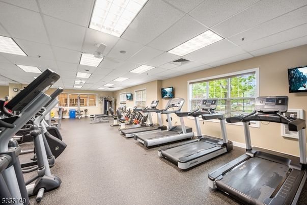 Fitness Equipment, Gym, Interior, Recessed Lighting