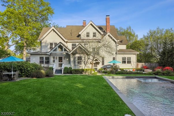 Backyard, Exterior, Facade, Pool, Tudor Revival