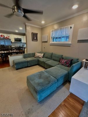 Dining room, Interior, Kitchen, Living room, Recessed Lighting, Wood Texture Flooring
