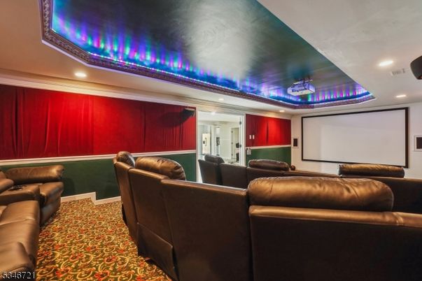 Home Theatre Room, Interior, Projection Screen, Recessed Lighting, Theatre Room