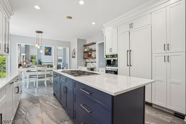 Dining room, Interior, Kitchen, Pendant Lights, Recessed Lighting, Stainless Steel Appliances