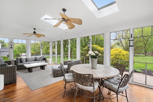 Dining room, Interior, Sun Room, Wood Texture Flooring