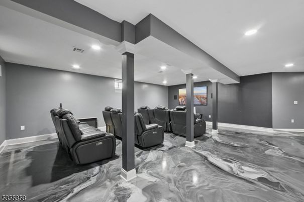 Home Theatre Room, Interior, Marble, Recessed Lighting, Theatre Room